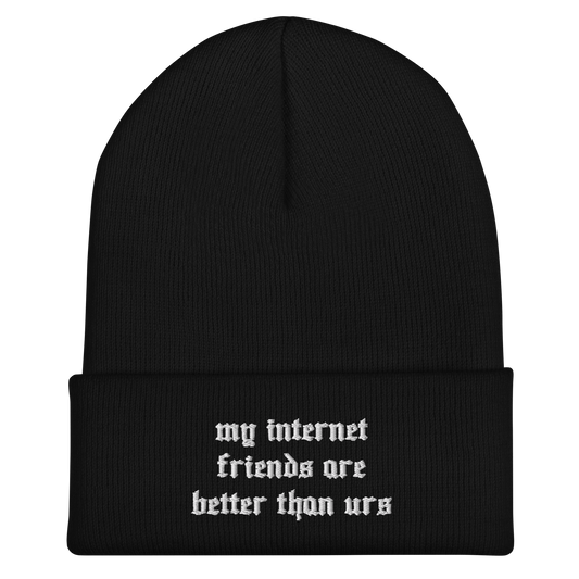 "My internet friends" beanie
